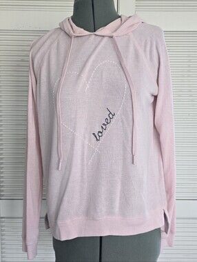 PJ Salvage Light Pink 'Loved' Heart Hoodie